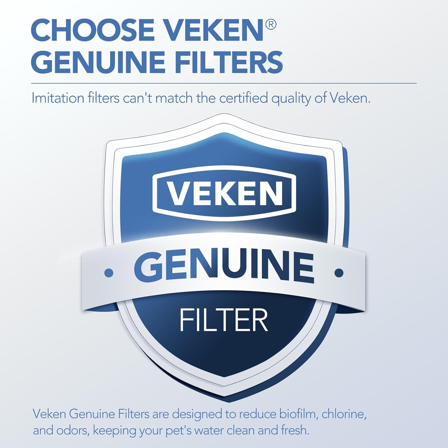 Veken Cat Water Fountain Filters, 8 Pack Replacement Filters