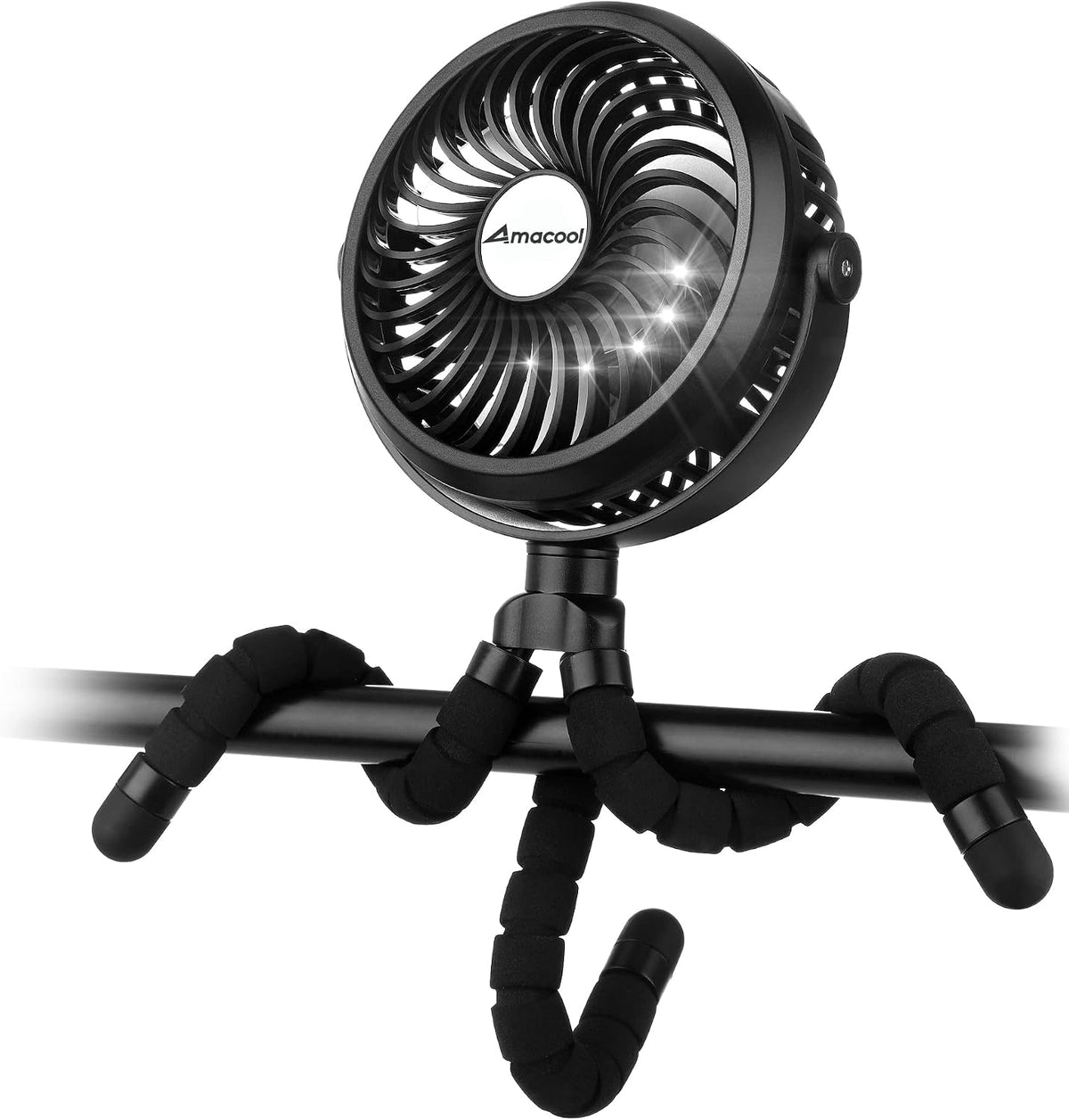 AMACOOL Battery Operated Stroller Fan, Portable Clip On Fan Rechargeable