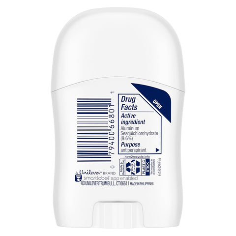 Dove Advanced Care Antiperspirant Deodorant Stick for Women Pack of 36 Clear Finish Trial and Travel Size 0.5 oz | Advanced Care Trial and Travel Size