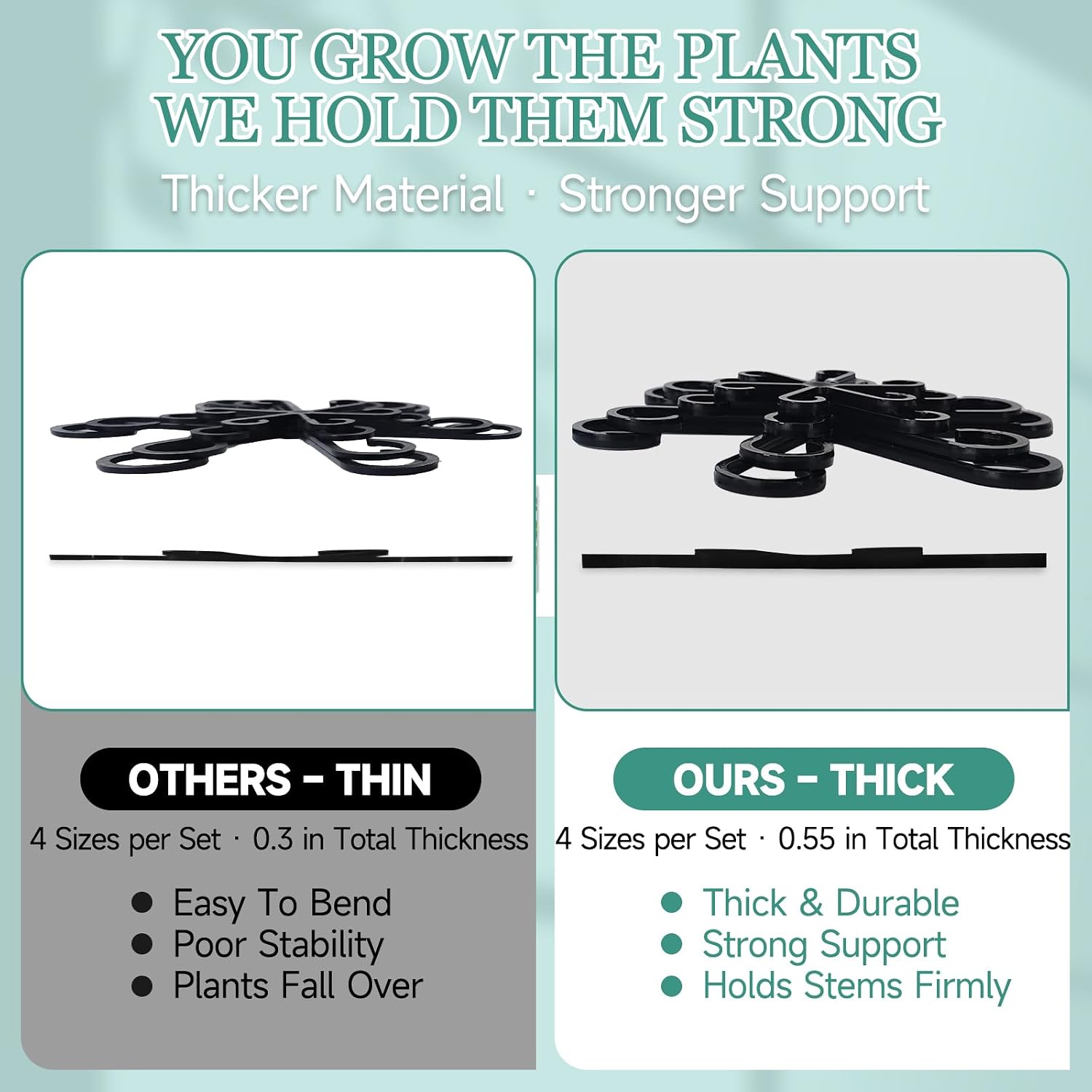 8PCS Plant Stem Support, Monstera Plant Support Clips for Indoor Plants