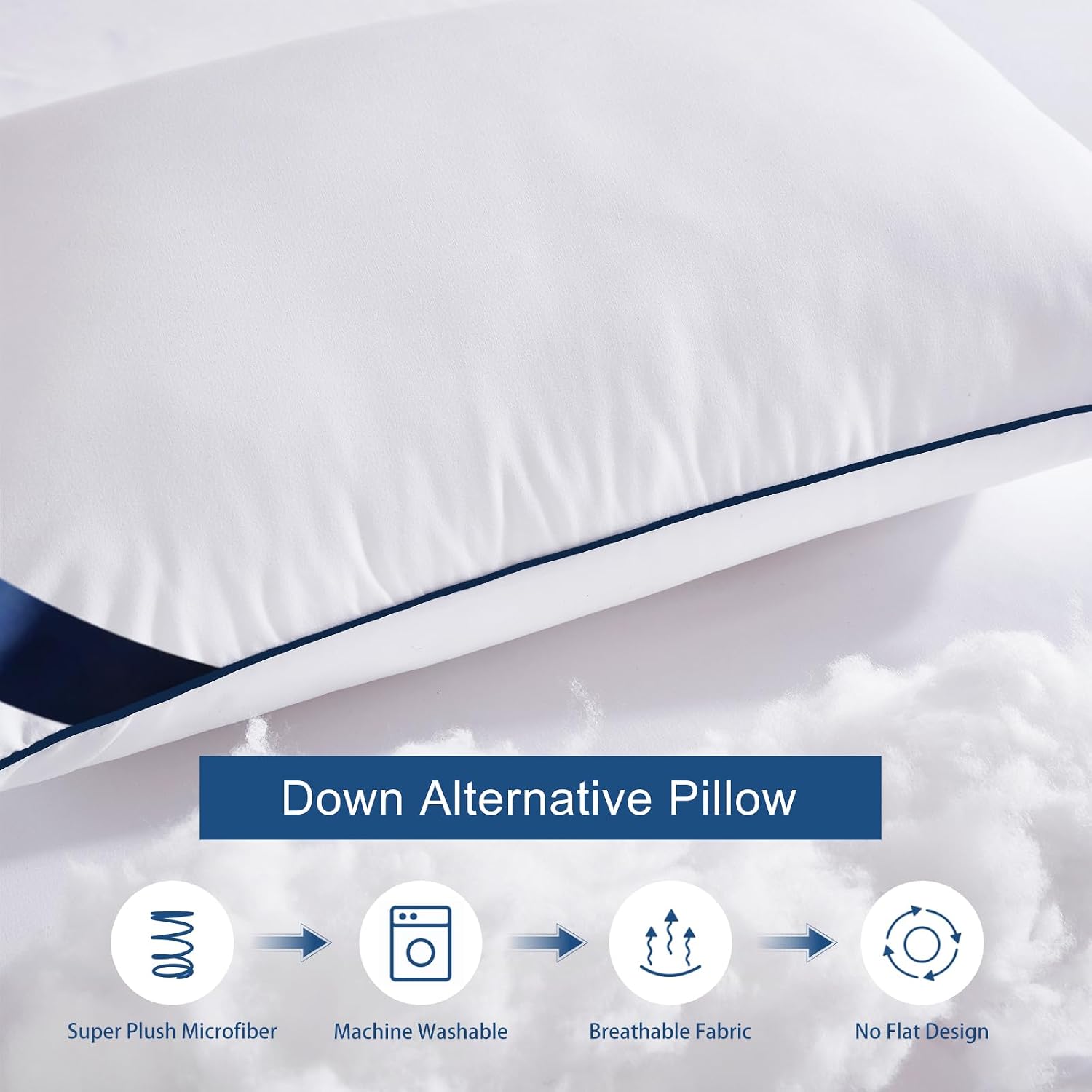 Meoflaw Bed Pillows Standard Size Set of 4, Luxury Hotel Pillows