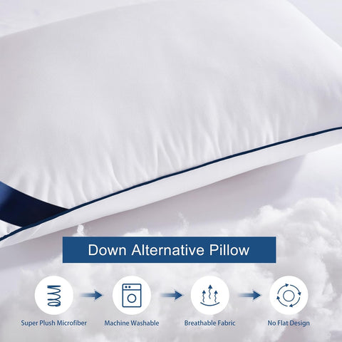 Meoflaw Bed Pillows Standard Size Set of 4, Luxury Hotel Pillows