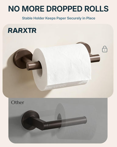 RARXTR Toilet Paper Holder Bronze Wall Mount Bathroom Modern Tissue Holder