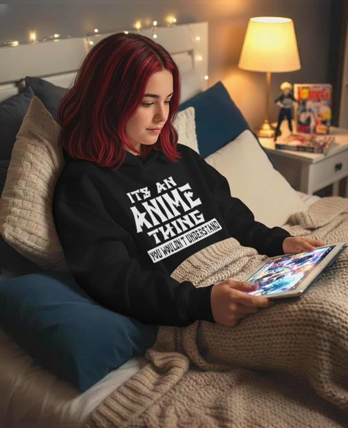 Tstars Otaku Anime Hoodie Women Teen Girls Funny Manga Kawaii Pullover
