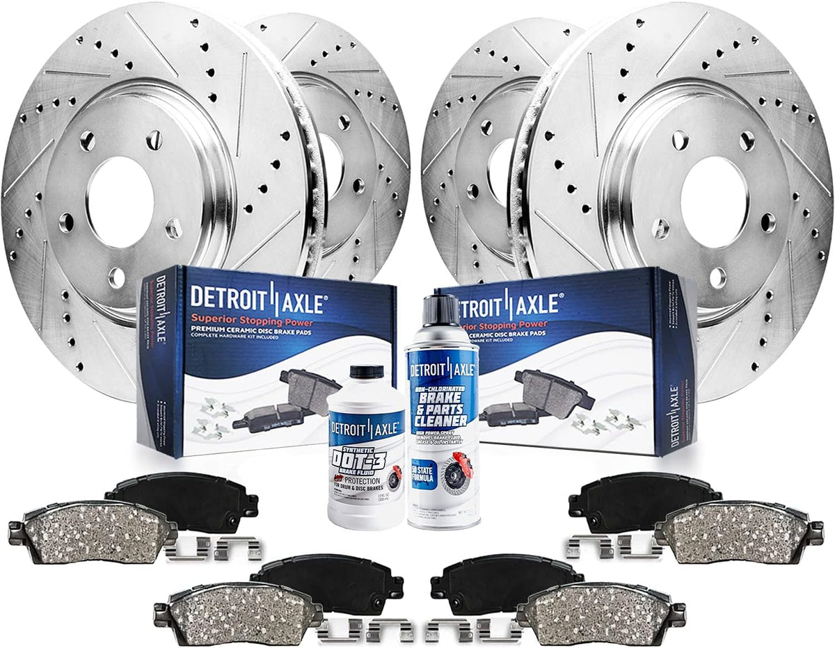 Detroit Axle - Brake Kit for 2015-2023 Mercedes-Benz C300, 2016-2018 C350e