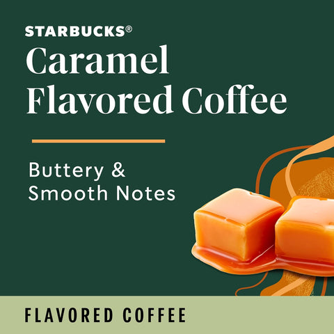 Starbucks K-Cup Coffee Pods, Caramel Flavored, 40 Count | 100% Arabica K-Cup pods for Keurig brewers; caramel; 1 box, 40 pods