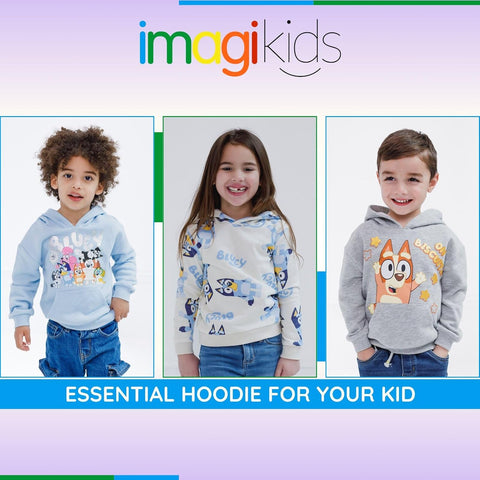 Bluey Fleece Hooded Sweatshirt Toddler to Big Kid