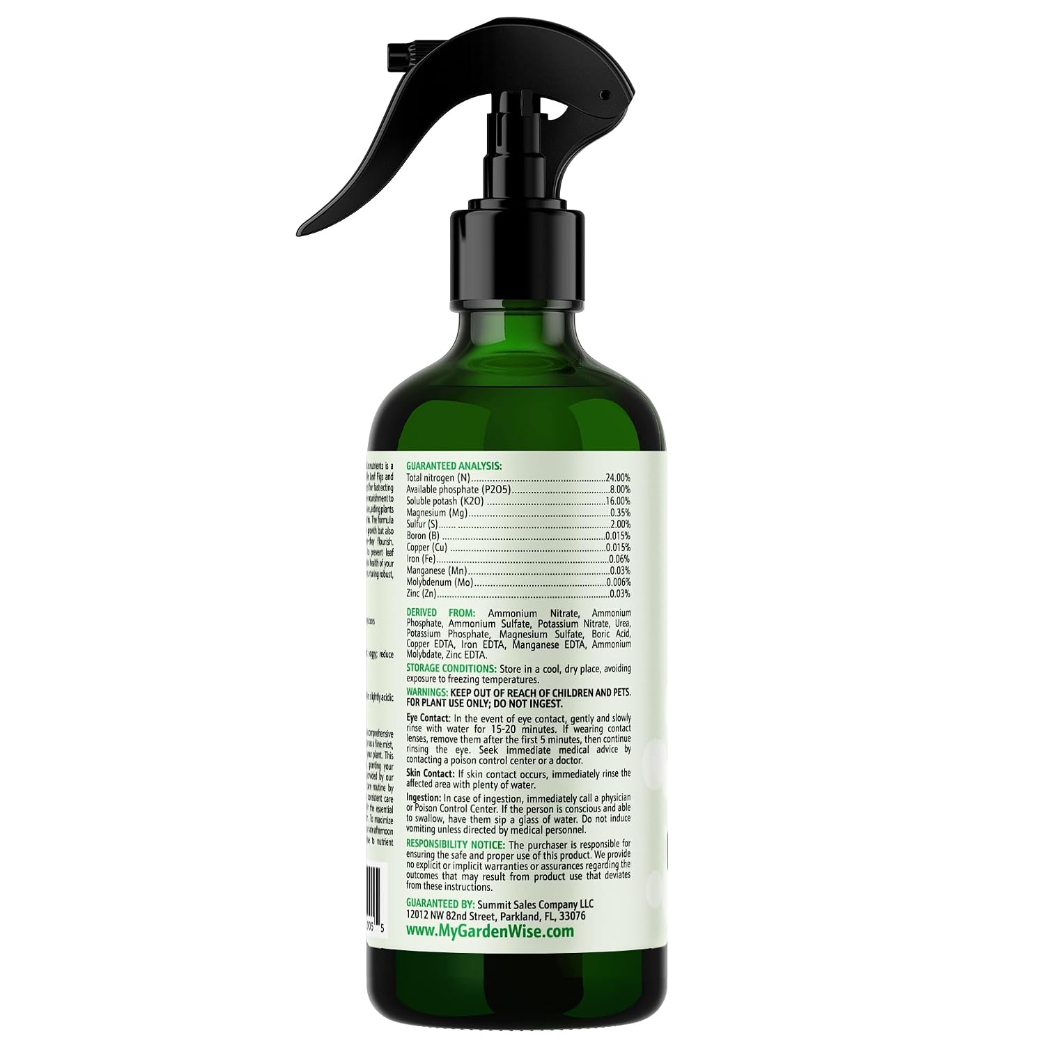 GARDENWISE 3-1-2 Fiddle Leaf Fig Foliar Spray - Plant Shine & Fertilizer - Premium Spray for Indoor Plants with Essential Nutrients - Fiddle Leaf Fig Plant Food & Fertilizer - Ready-to-Use (8 OZ)