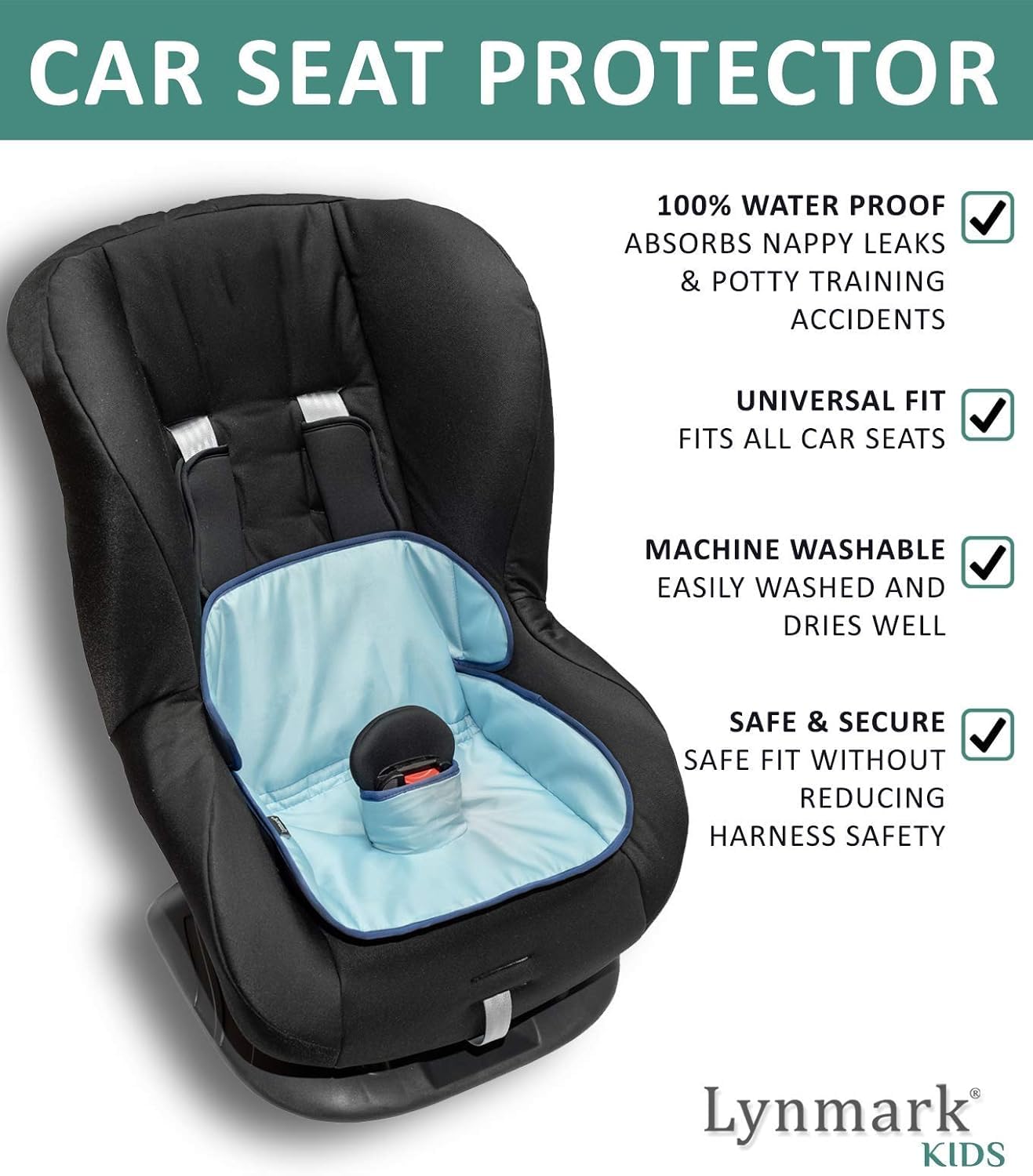 Lynmark® Potty Training Car Seat Protector Cover - Pee Protector, 1 Pk Blue