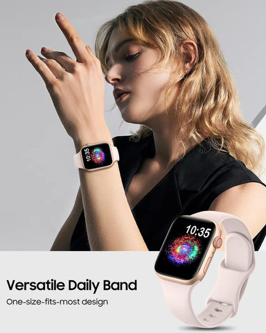 TreasureMax Sport Band Compatible with Apple Watch Bands 38mm 40mm 41mm 42/44mm 45mm 46mm 49mm, Soft Silicone Strap Compatible for Apple Watch Ultra 3 Series 11 10 9 SE/SE2 8 7 6 5 4 3 Men Women Lotus Pink