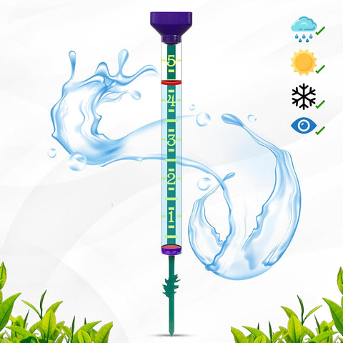 Headwind EZRead 21” Giant Professional Outdoor rain Gauge, USA Made Heavy Duty All Weather Freeze Proof Stake or mountable with Float, Violet (820-1002VIO)