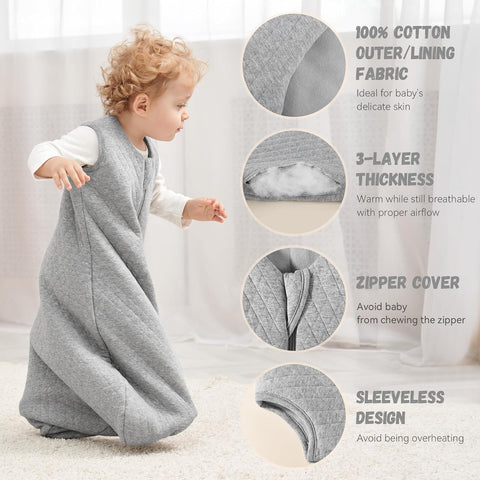 Yoofoss Baby Sleep Sack 12-18 Months TOG 2.5 Winter Baby Wearable Blanket