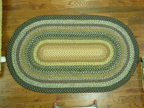 SAFAVIEH Braided Oval Rug 4x6, Braided Multi BRD308A