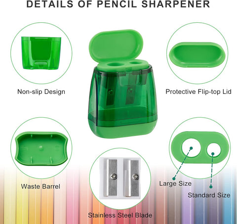 Sonuimy Pencil Sharpeners, 4 Pcs Pencil Sharpeners Manual