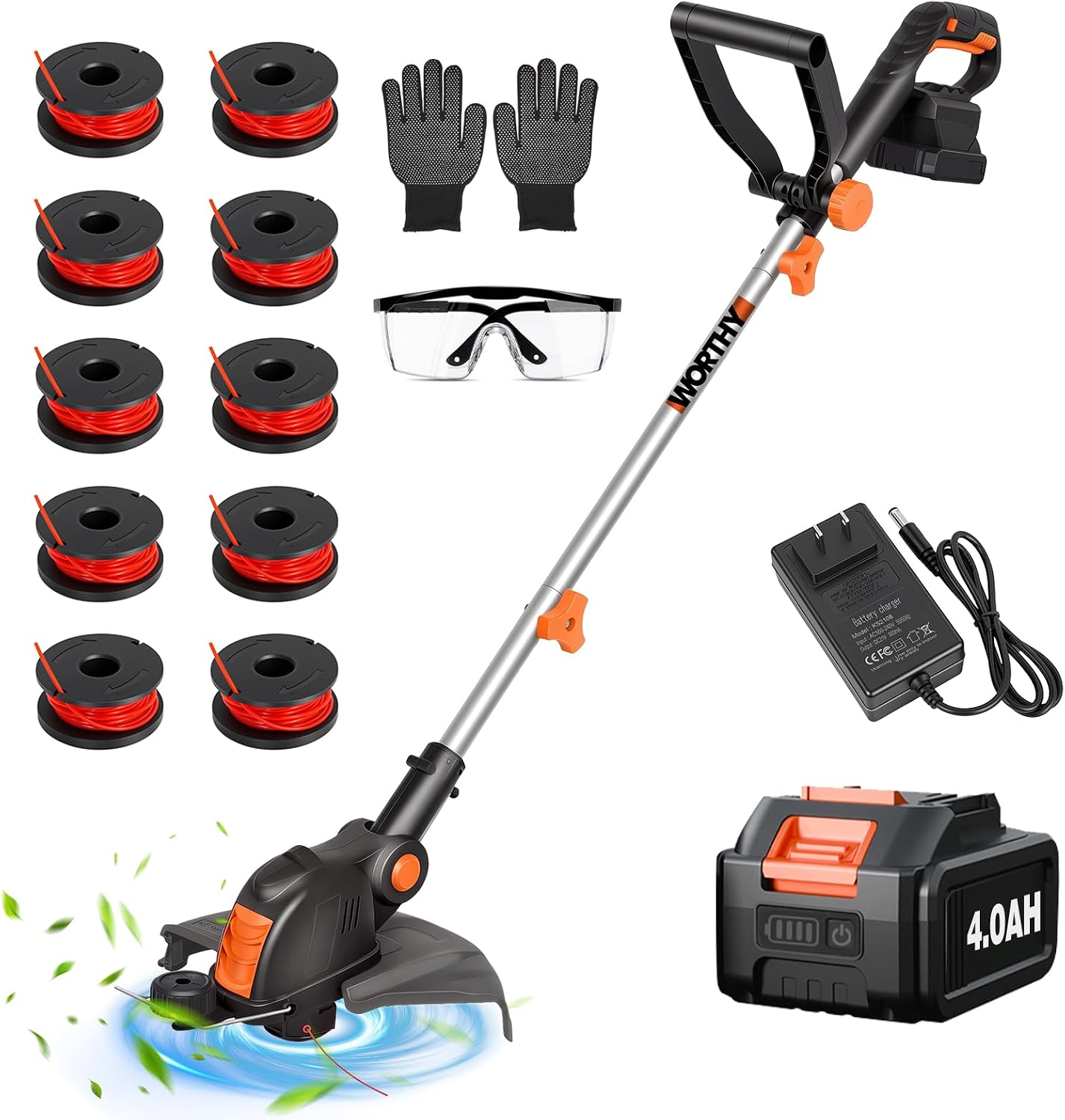 Electric Weed Wacker Eater Cordless Battery Powered String Trimmer Whacker