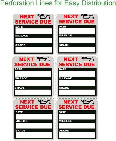 Oil Change Stickers Static Cling, 120pcs 2x2 in for Car Windshield