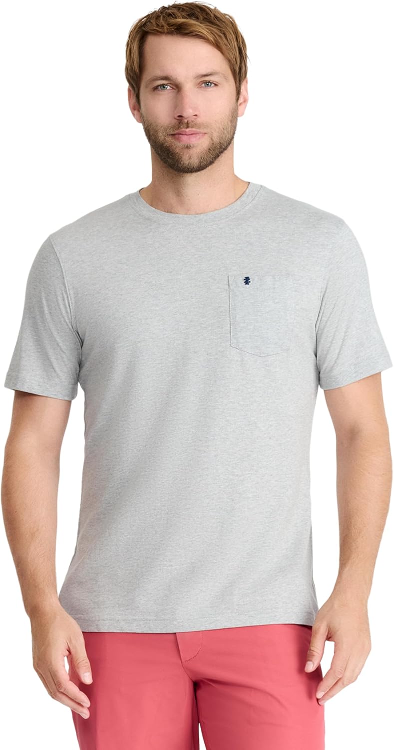 Izod Men's Saltwater Soft Wash Pocket Crew T-Shirt