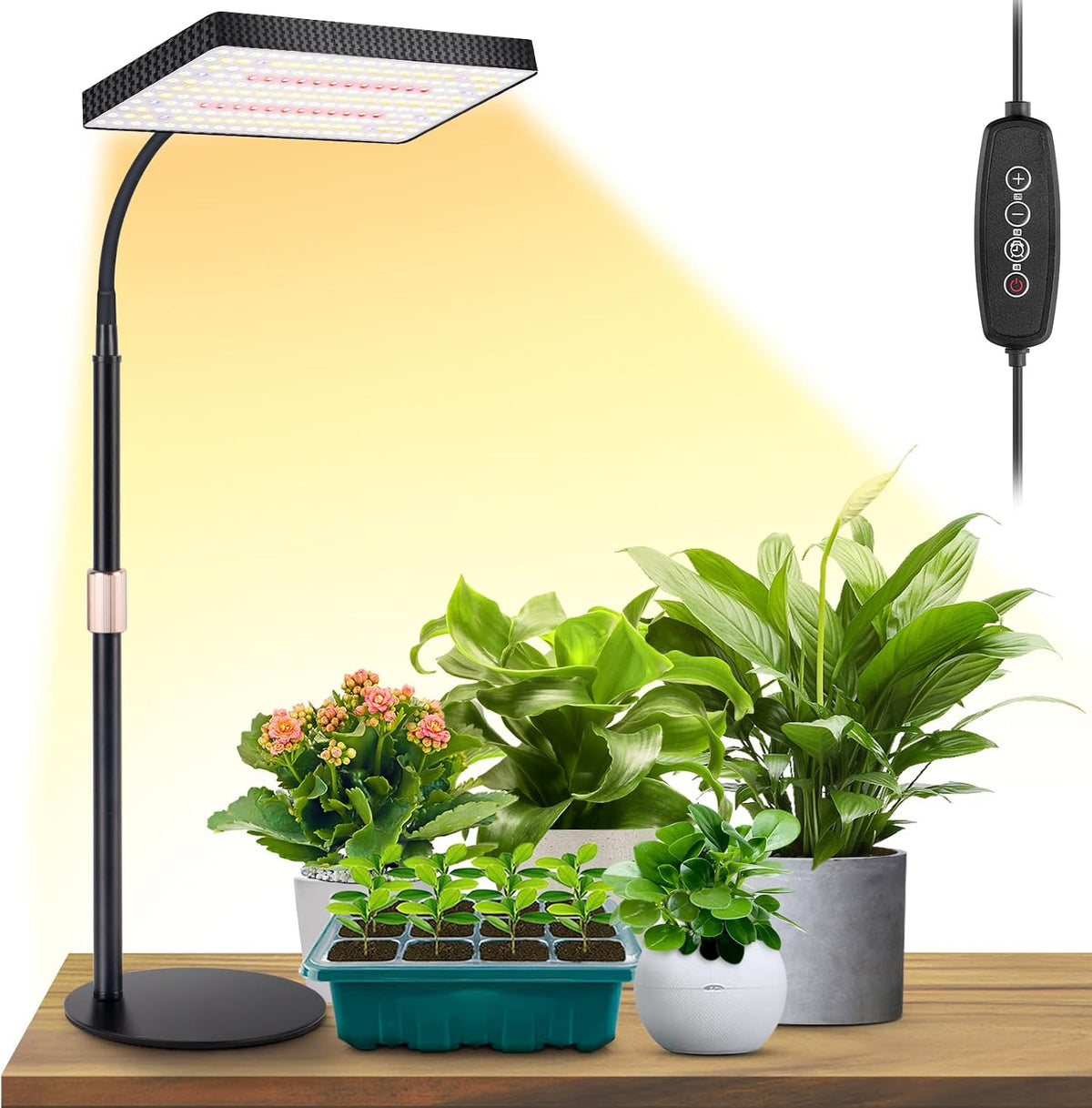 LBW Desk Grow Light, 214 LEDs Full Spectrum Plant Light for Indoor Plants