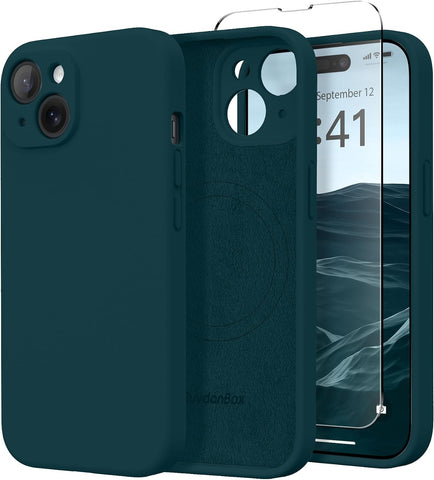 Magnetic for iPhone 13 Case Silicone Deep Blue