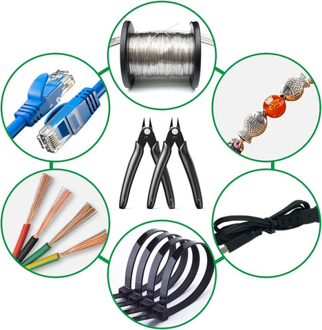 BOENFU Flush Cutters Spring Loaded Jewelry Pliers Side Wire Cutter