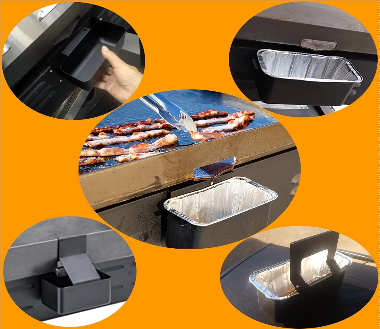 50-Pack Firsgrill Professional Fits Blackstone 17" 22" 28" 30"36" Griddle Grease catcher Cup Liners 8" L *3.75" W* 3"H