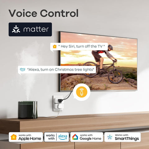 Linkind Matter Smart Plug, Work with Apple Home, Alexa, Siri, Google Home