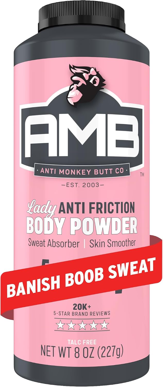 Anti Monkey Butt Body Powder for Women, Talc-Free, 8 oz