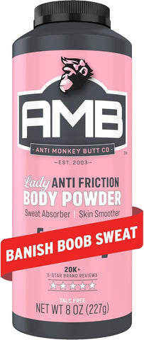 Anti Monkey Butt Body Powder for Women, Talc-Free, 8 oz