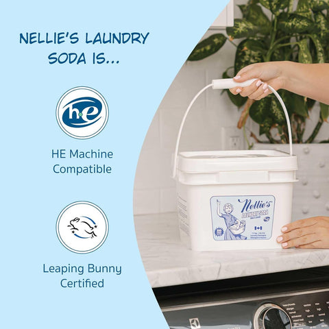 Nellie's Laundry Soda | Powder Laundry Detergent 500 Loads | Made in Canada