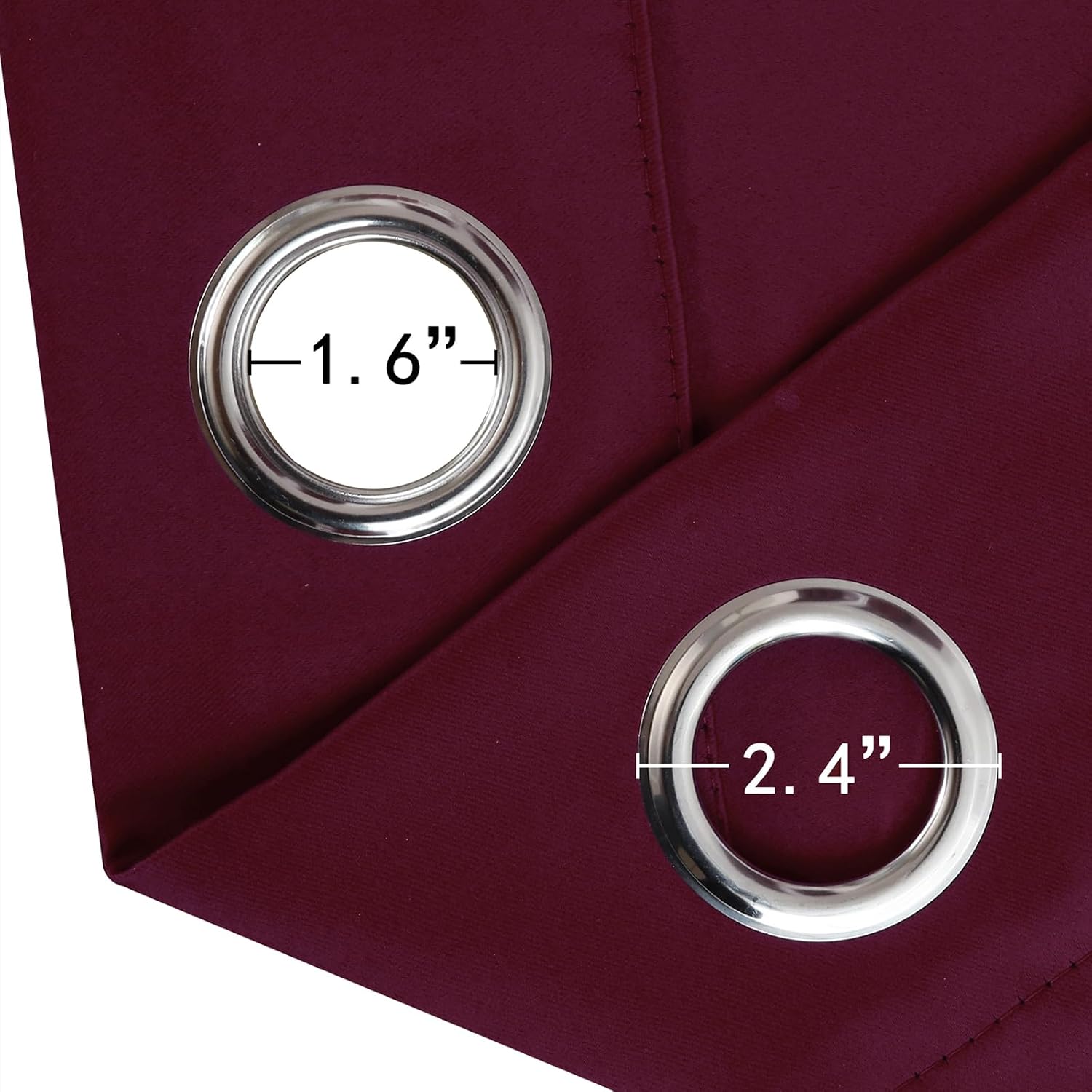 LEMOMO Burgundy Red Blackout Curtains 34 x 84 Inch Length/Set of 2 Curtain Panels/Thermal Insulated Room Darkening Blackout Curtains for Bedroom