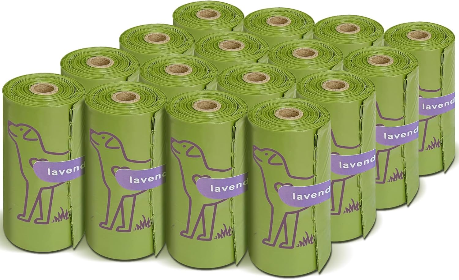 240 Count Lavender Scented 13” x 9” Dog Poop Bags Rolls
