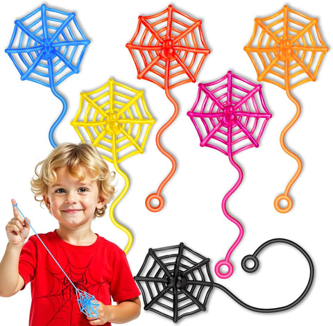 30 Pcs Sticky Spider Web Sticky Hands for Kids Bulk Halloween Party Favors Decorations,Spider Webs for Classroom Prizes Halloween Gifts Goodie Bags Stuffers Pinata Stuffers for Boys Girl