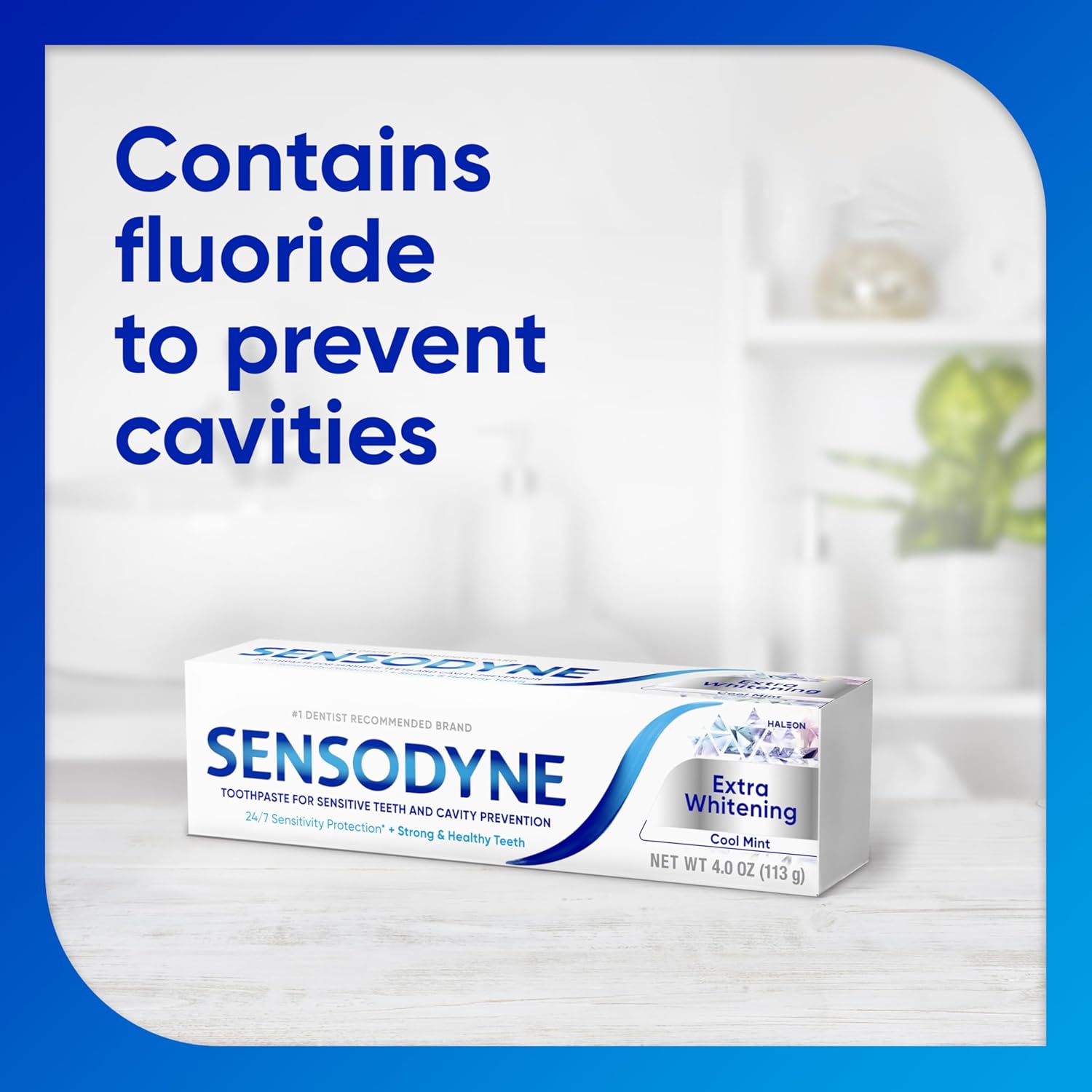 Sensodyne Extra Whitening Cool Mint Toothpaste - 4 Ounces, Pack of 4