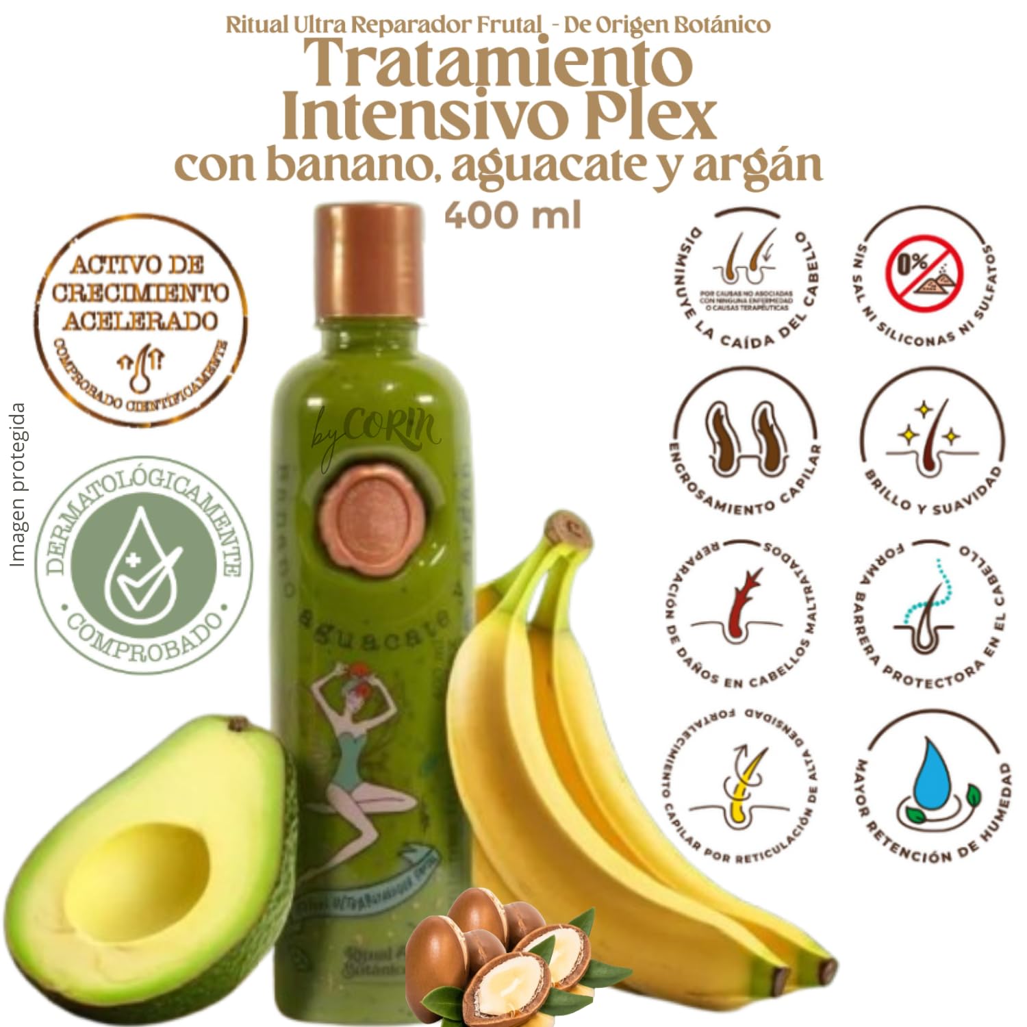 Kit 5 Crecimiento Acelerado y Ultra Reparador S.O.S: Shampoo de Romero, Mascarilla para el Cabello, Acondicionador Intensivo PLEX, DUO Termoprotector para Cabello (+ Obsequio TRENDY)