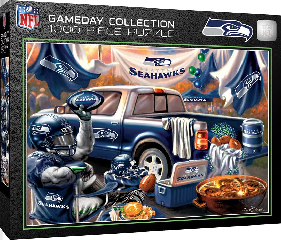 MasterPieces - 1000 Piece Jigsaw Puzzle, NFL Seattle Seahawks, Fun for Adults and Family, Non-Glare Finish, 19.25"x26.75"