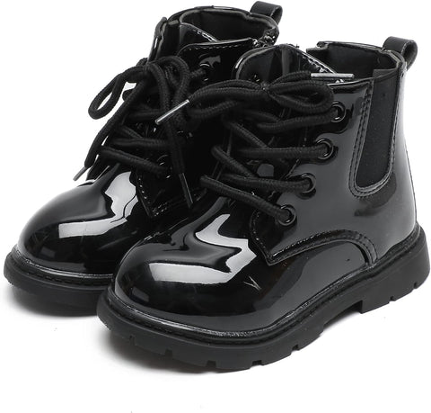 Komfyea Boys And Girls Lace Up Zipper Outdoor Ankle Boots(Toddler/Little Kids)