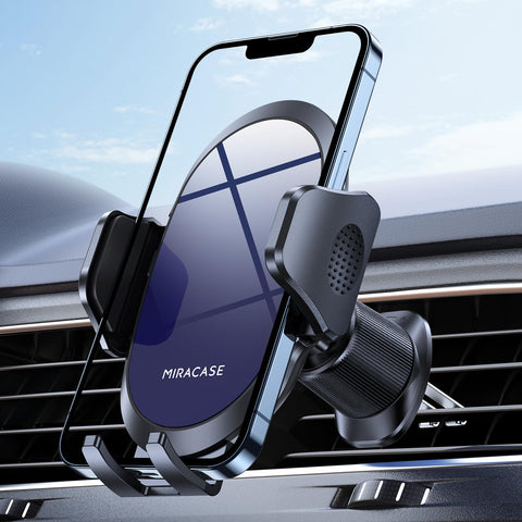 Miracase Phone Holders for Your Car with Metal Hook Clip, Air Vent Cell Phone Car Mount, Hands Free Universal Automobile Cradle Fit for iPhone Android and All Smartphones, Blue