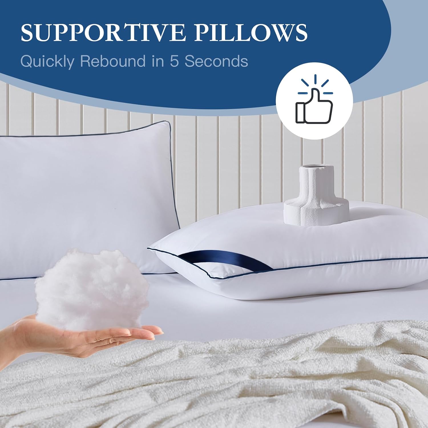 Meoflaw Bed Pillows Standard Size Set of 4, Luxury Hotel Pillows