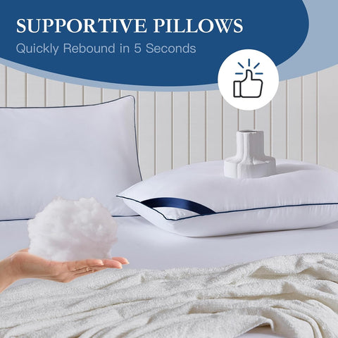 Meoflaw Bed Pillows Standard Size Set of 4, Luxury Hotel Pillows