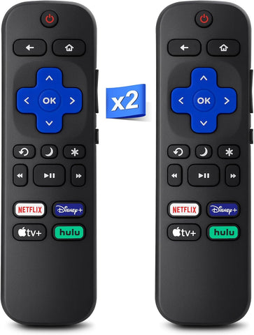 Replacement Remote Control Only for Roku TV【2 Pack】