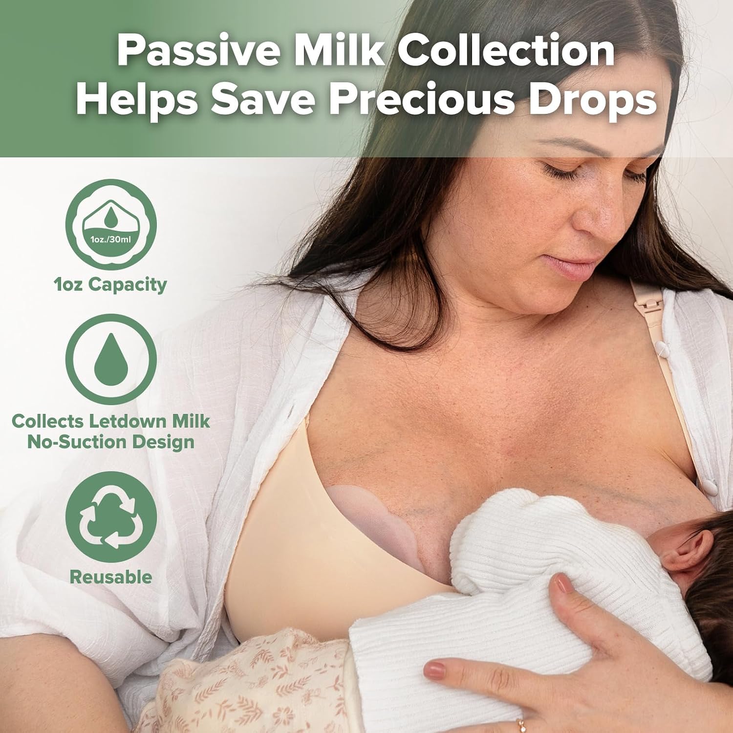 haakaa Petal Soft Passive Silicone Milk Collector for Breastfeeding - 1PC