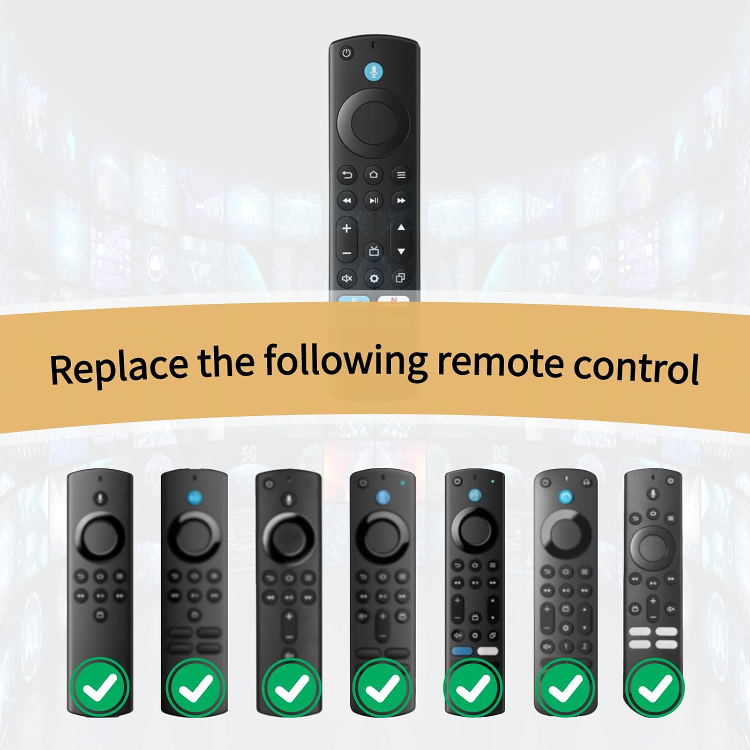 Replacement Voice Remote for Fire Stick, TV Cube, Amazon Fire Smart TV