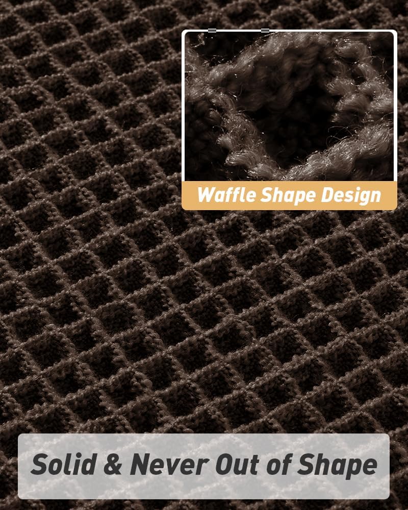 Upgraded Waffle Bath Mat Runner Absorbent Non Slip Bathroom Mat, 2' x 4'