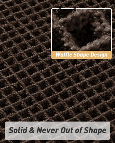 Upgraded Waffle Bath Mat Runner Absorbent Non Slip Bathroom Mat, 2' x 4'