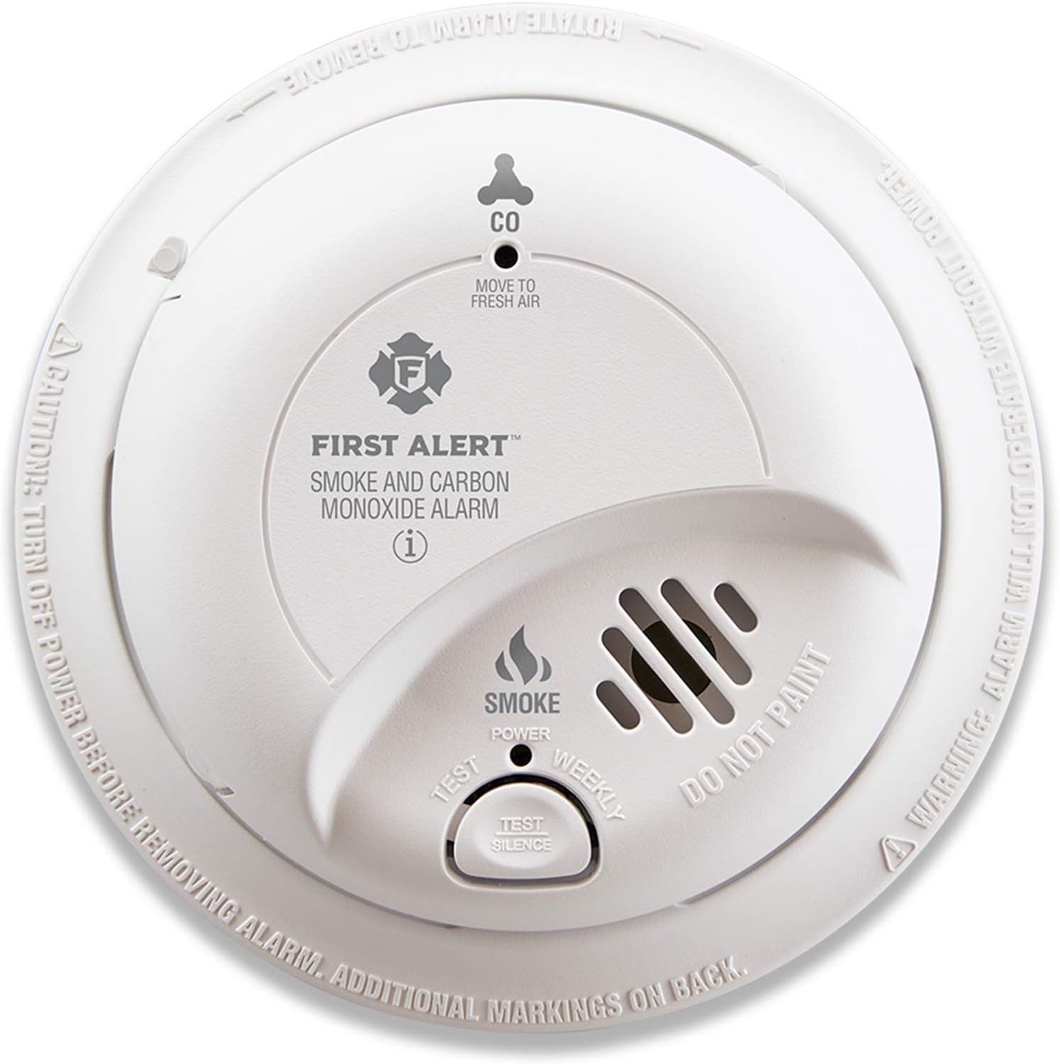FIRST ALERT SC9120B Corded Electric Combination Alarm with Adapter Plugs for Easy Replacement
