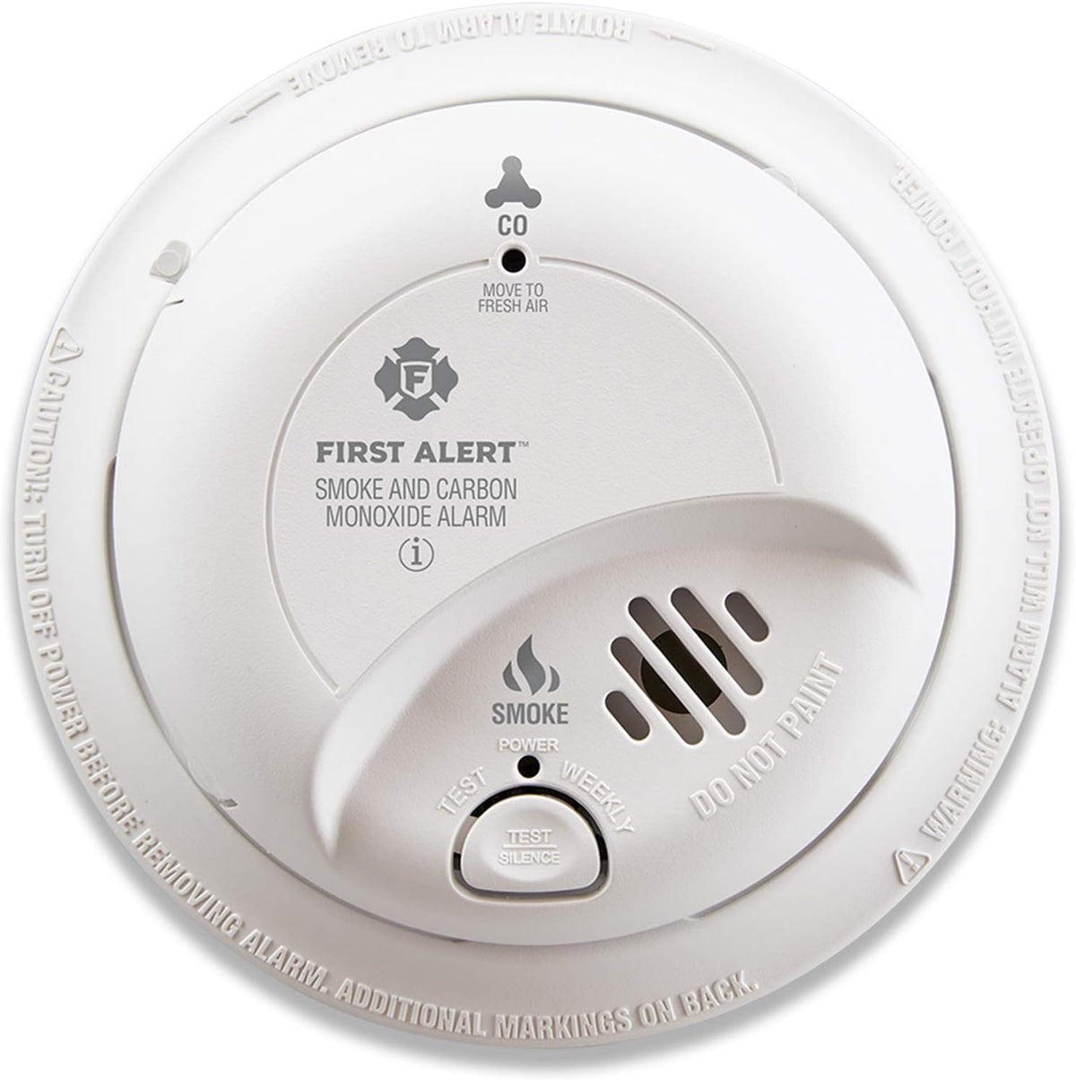 FIRST ALERT SC9120B Corded Electric Combination Alarm with Adapter Plugs for Easy Replacement