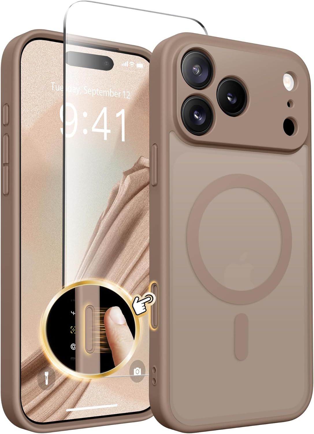 CAPRARO for iPhone 17 Pro Case, Compatible with MagSafe