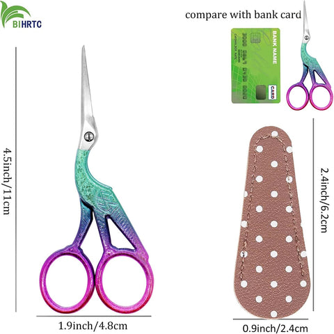 BIHRTC 4.5Inch Small Sewing Crochet Scissors Sharp Tip Stainless Steel