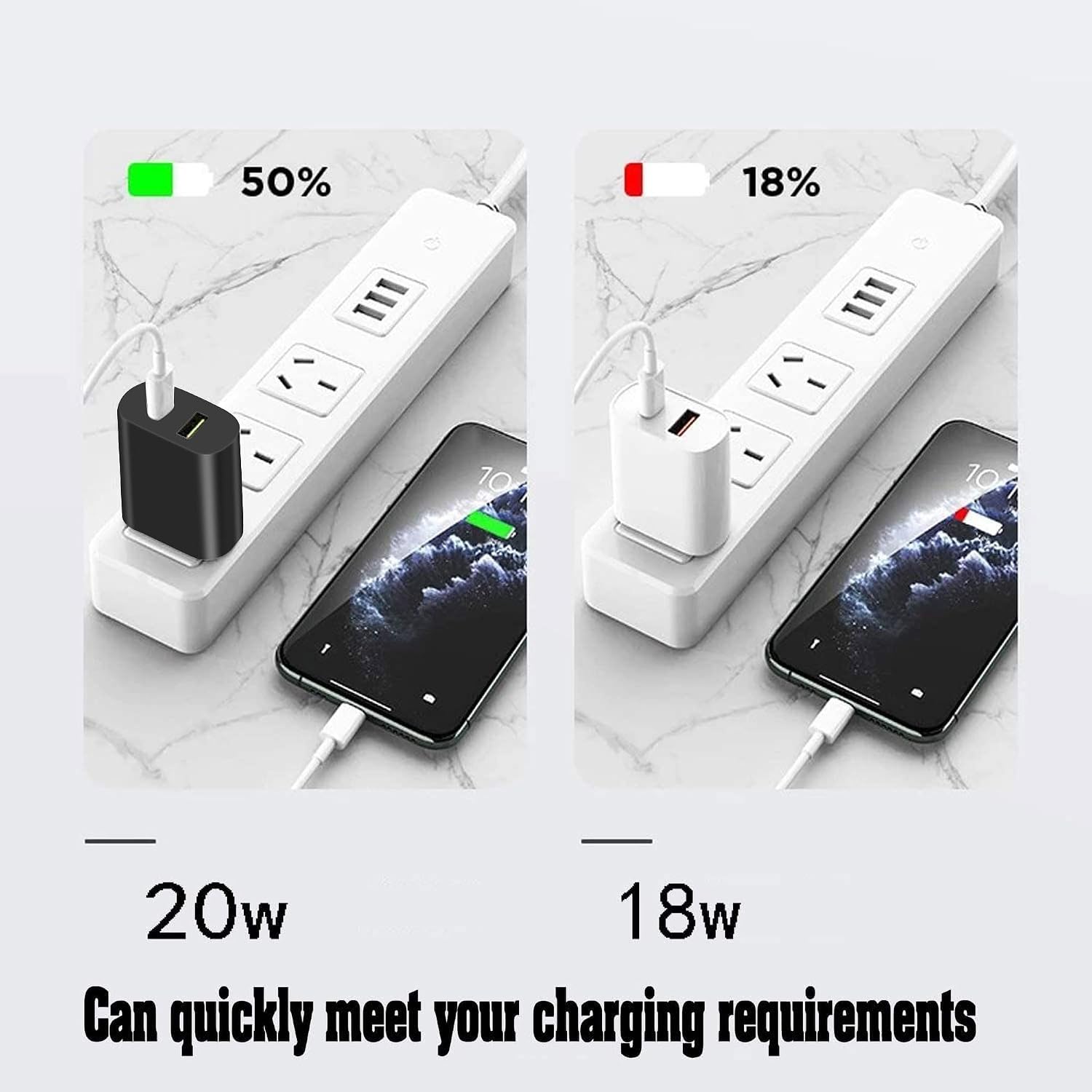 3 Pack USB C Charger Block, Dual Port Type C Wall Charger Fast Charging