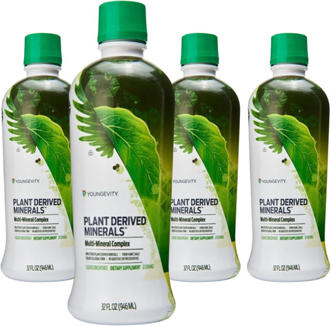 Youngevity Plant Derived Liquid Minerals, 77+ Trace Minerals, 32 oz, 4 Pack